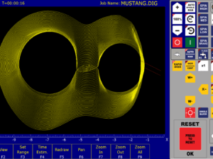 A digitizing graph is shown