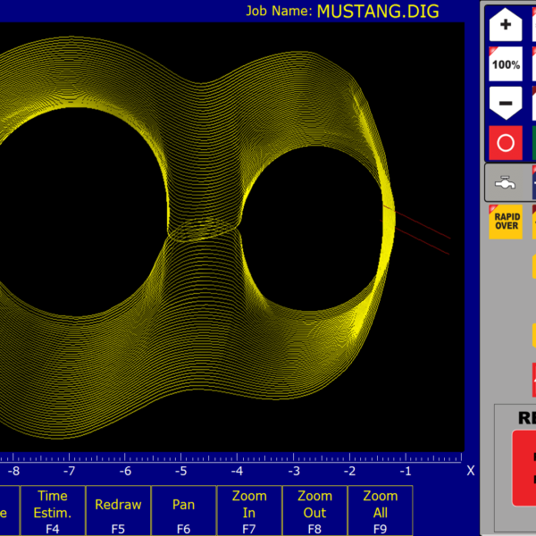 A digitizing graph is shown