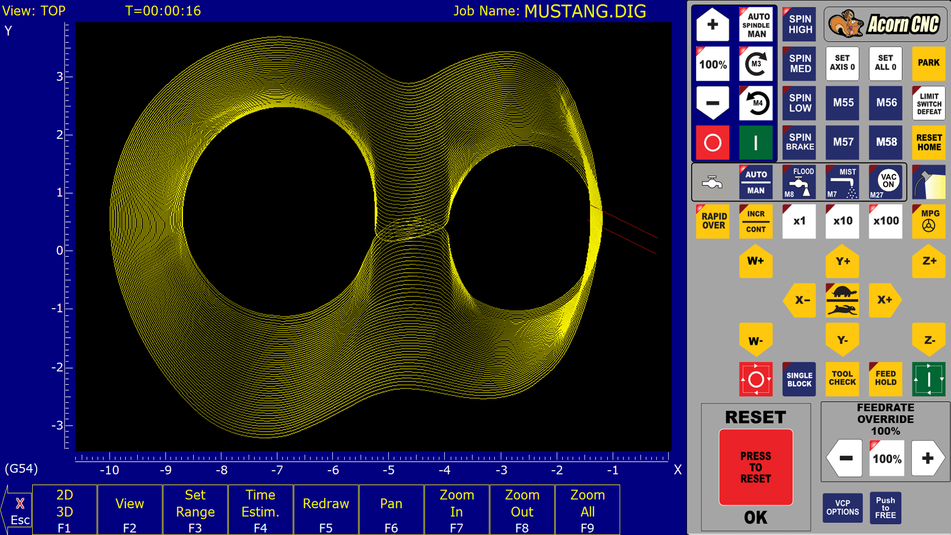 A digitizing graph is shown