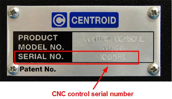 Centroid Control Console Serial Tag